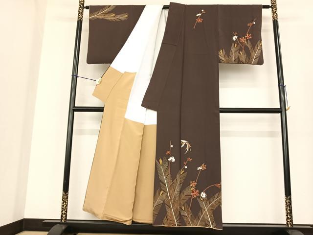 平和屋着物●訪問着　花鳥文　金彩　正絹　逸品　AABF0333fy