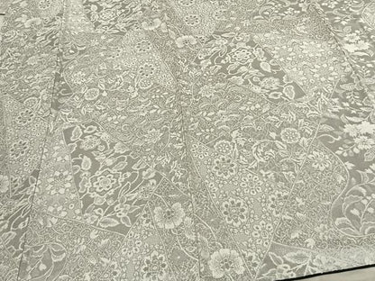 平和屋着物●天目織　お召　切嵌花文　正絹　逸品　AABF0334fy