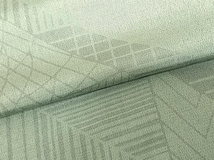 平和屋着物●本塩沢　やまだ織　幾何学文様　正絹　逸品　AABF0335fy