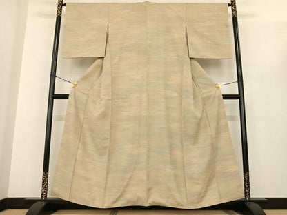 平和屋着物●上質な紬 霞文 正絹 逸品 AABF0336fy