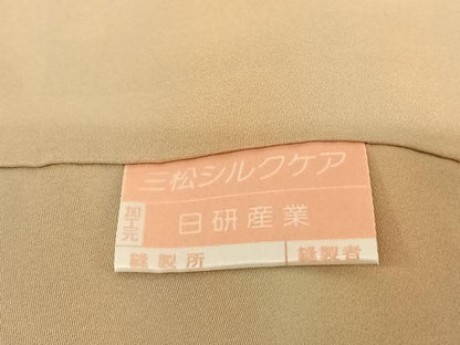 平和屋着物●上質な紬 霞文 正絹 逸品 AABF0336fy