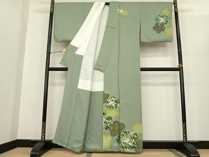 平和屋着物●訪問着　舞花文　金彩　正絹　逸品　未使用　AABF0337fy