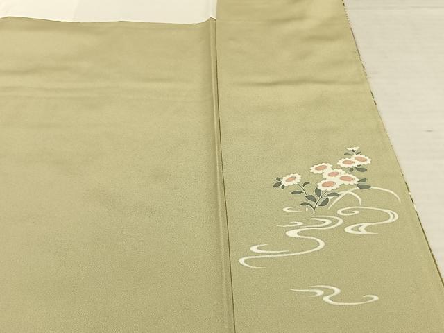 平和屋着物●訪問着　駒刺繍　鬘帯花文　金彩　正絹　逸品　AABF0338fy