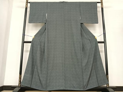平和屋着物●江戸小紋　極小鮫小紋柄　正絹　逸品　AABF0339fy