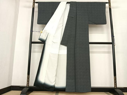 平和屋着物●江戸小紋　極小鮫小紋柄　正絹　逸品　AABF0339fy