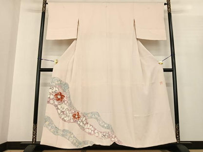 平和屋着物●十日町　名門　滝泰謹製　色留袖　絞り　辻が花　正絹　逸品　AABF0343fy