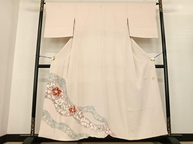 平和屋着物●十日町　名門　滝泰謹製　色留袖　絞り　辻が花　正絹　逸品　AABF0343fy