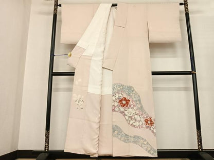平和屋着物●十日町　名門　滝泰謹製　色留袖　絞り　辻が花　正絹　逸品　AABF0343fy