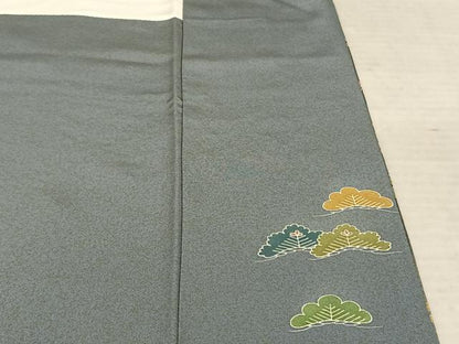 平和屋着物●訪問着　友禅　作家物　駒刺繍　絞り　雪輪花文　暈し染め　金彩　正絹　逸品　AABF0345fy