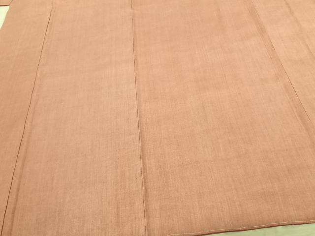 平和屋着物●本場結城紬　重要無形文化財　色無地　ときがら茶色　正絹　逸品　AABF0348fy