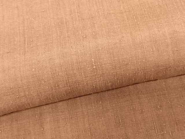 平和屋着物●本場結城紬　重要無形文化財　色無地　ときがら茶色　正絹　逸品　AABF0348fy