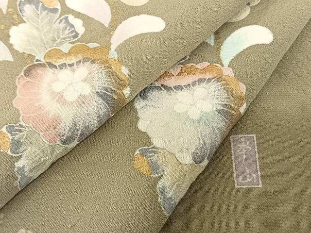 平和屋着物●訪問着　友禅　作家物　絞り　辻が花　暈し染め　金彩　正絹　逸品　AABF0351fy 平和屋着物○訪問着 友禅 作家物 絞り 辻が花 暈し染め 金彩 正絹