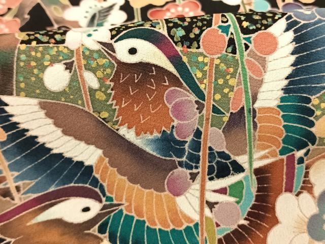 平和屋着物●本加賀友禅作家　北市秀樹　黒留袖　花鳥文　正絹　逸品　未使用　AABF0353fy