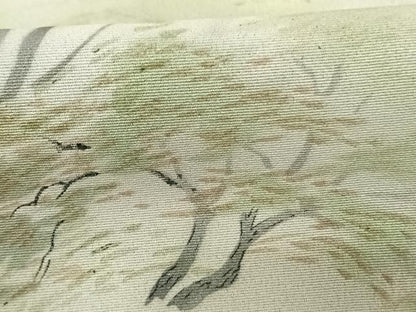 平和屋着物●訪問着　手描き　樹林文　暈し染め　正絹　逸品　AABF0354fy