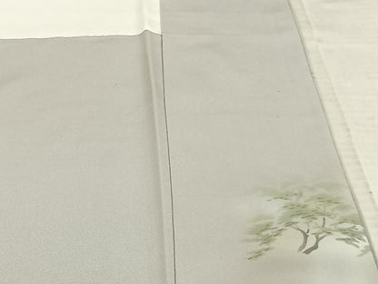 平和屋着物●訪問着　手描き　樹林文　暈し染め　正絹　逸品　AABF0354fy