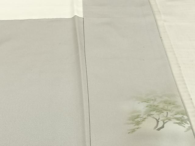 平和屋着物●訪問着　手描き　樹林文　暈し染め　正絹　逸品　AABF0354fy