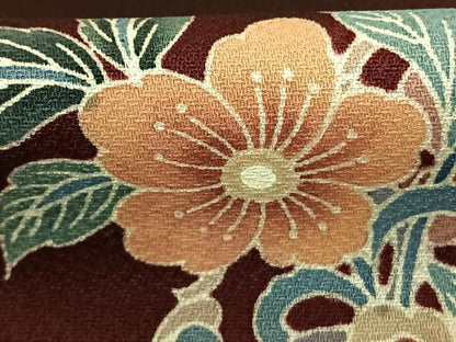 平和屋着物●訪問着　友禅　草花文　暈し染め　正絹　逸品　AABF0356fy