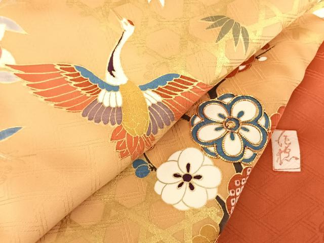 平和屋着物○十日町老舗ブランド 吉澤友禅 吾妻徳穂 振袖 駒刺繍 花鳥