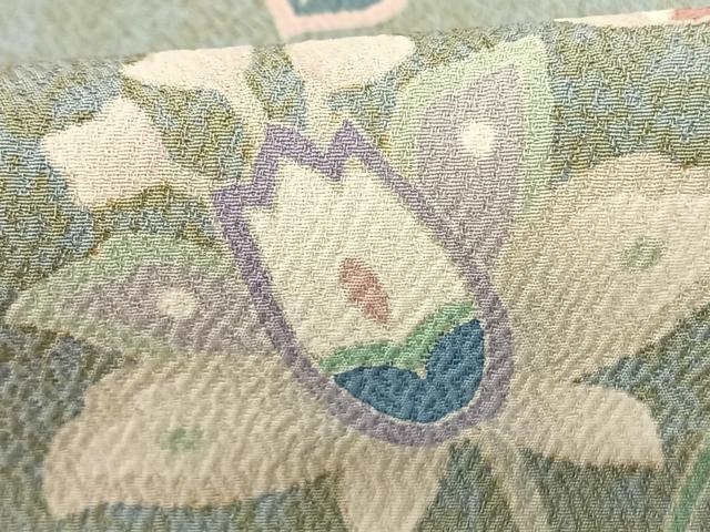 平和屋着物●訪問着　友禅　枝花文　正絹　逸品　AABF0359fy