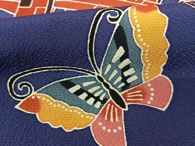 平和屋着物●豪華振袖　紅型　花車文　正絹　逸品　AABF0362fy
