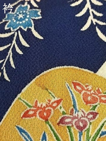 平和屋着物●豪華振袖　型染め　風景花文　正絹　逸品　AABF0365fy