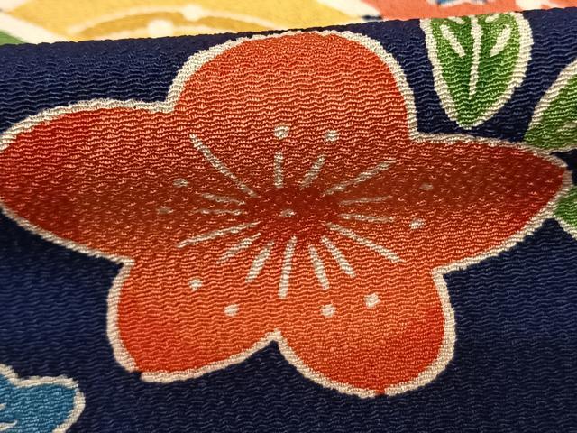 平和屋着物●豪華振袖　型染め　風景花文　正絹　逸品　AABF0365fy