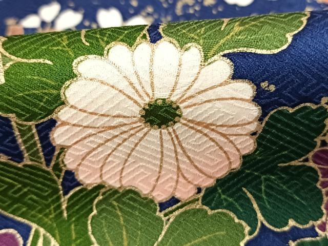 平和屋着物●豪華振袖　御所車花文　暈し染め　金彩　正絹　逸品　AABF0369fy