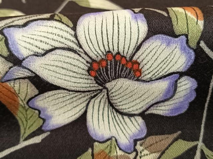 平和屋着物●訪問着　手描き　枝花文　ロング丈　正絹　逸品　AABF0370fy