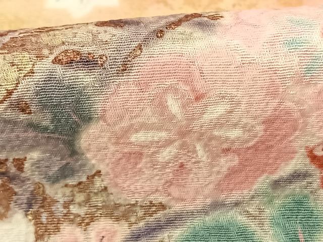 平和屋着物○豪華振袖 源氏車花文 暈し染め 金彩 正絹 逸品
