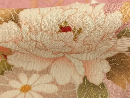 平和屋着物●豪華振袖　草花毬文　暈し染め　金彩　正絹　逸品　AABF0375fy