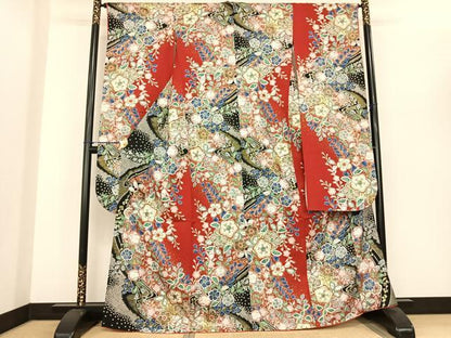 平和屋着物●豪華振袖　辻が花　金彩　正絹　逸品　AABF0376fy