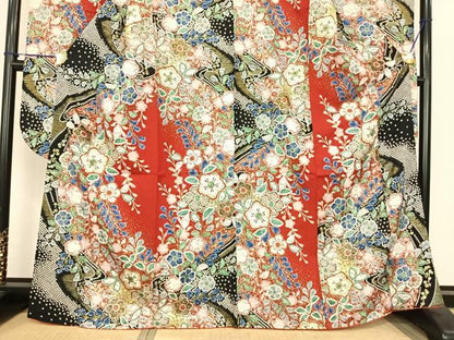 平和屋着物●豪華振袖　辻が花　金彩　正絹　逸品　AABF0376fy