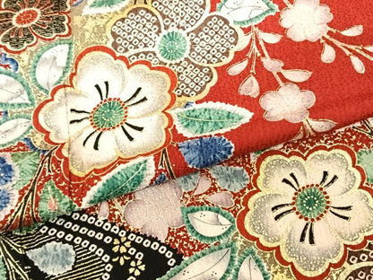 平和屋着物●豪華振袖　辻が花　金彩　正絹　逸品　AABF0376fy