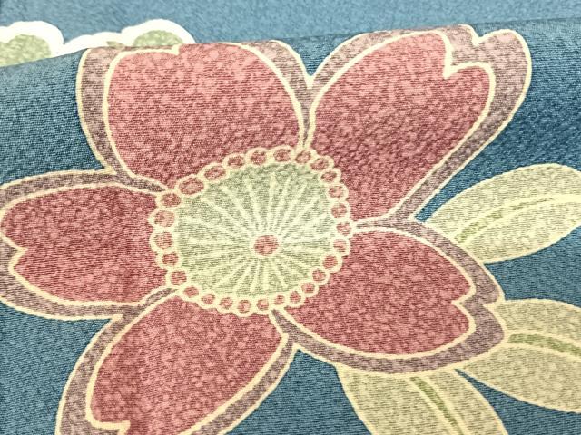 平和屋着物●豪華振袖 舞花文 暈し染め 金彩 正絹 逸品 AABF0380fy