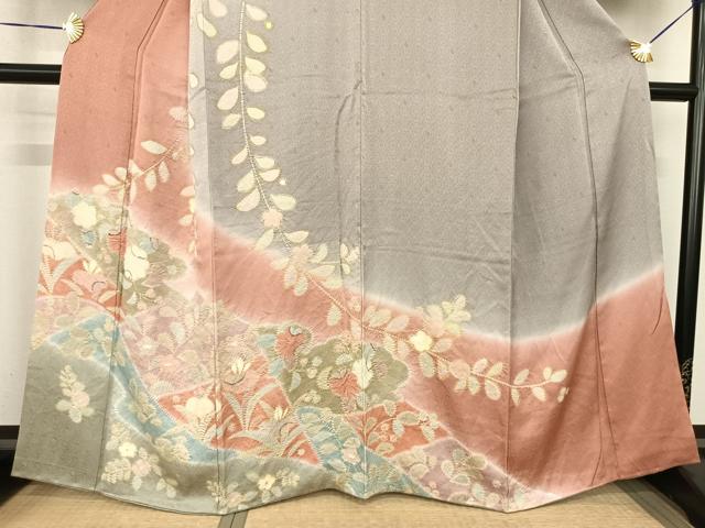 平和屋着物●訪問着　絞り　辻が花　暈し染め　正絹　逸品　AABF0398fy 平和屋着物○訪問着 絞り 辻が花 暈し染め 正絹 逸品 AABF0398fy