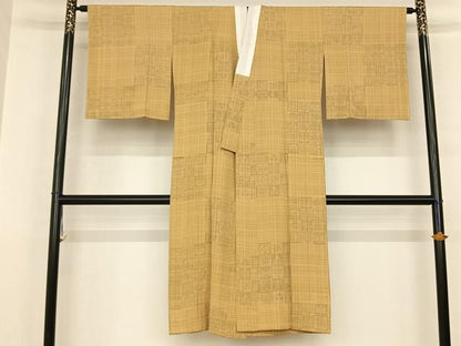 平和屋着物●長襦袢　無双仕立て　市松宝尽くし文様　正絹　逸品　未使用　AABF0400fy