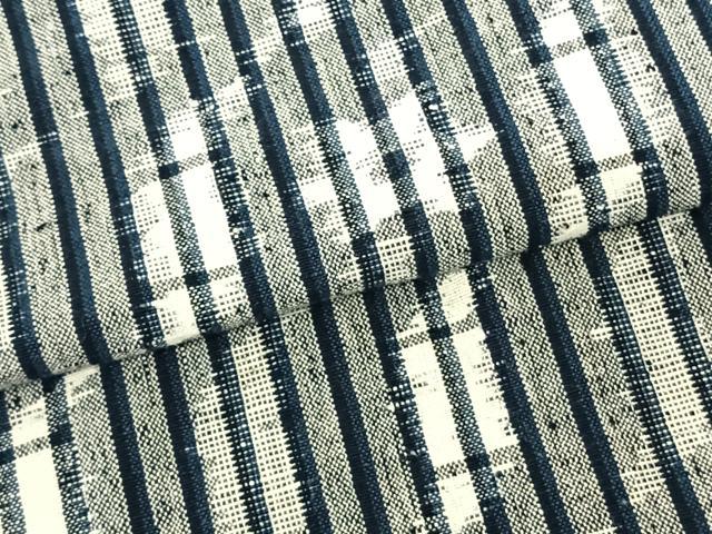 平和屋着物●久留米絣　幾何学花文　綿　逸品　AABF0408fy