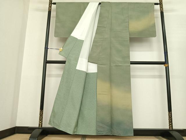 平和屋着物●本場染大島紬　訪問着　霞文　正絹　逸品　未使用　AABF0410fy