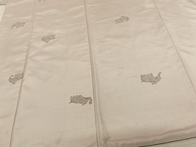 平和屋着物●上質な紬　象　ロング丈　正絹　逸品　AABF0416fy