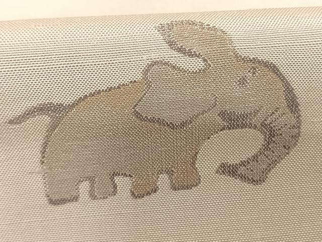平和屋着物●上質な紬　象　ロング丈　正絹　逸品　AABF0416fy