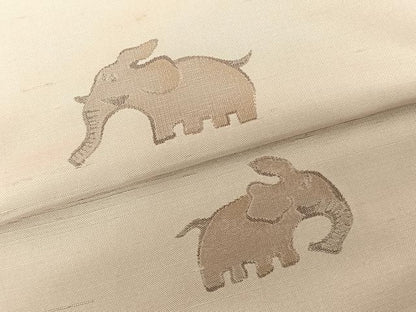 平和屋着物●上質な紬　象　ロング丈　正絹　逸品　AABF0416fy