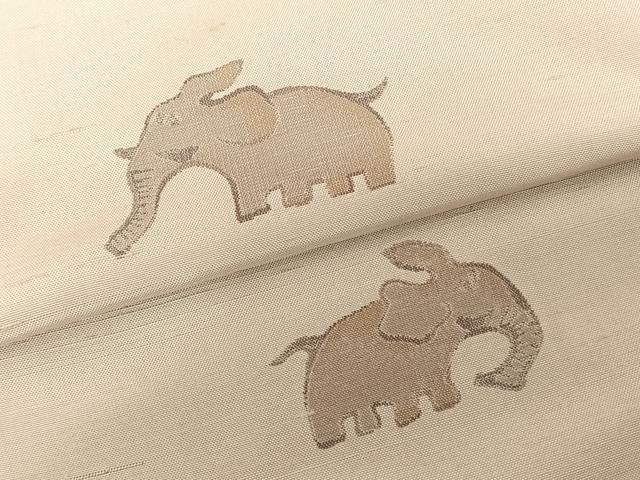 平和屋着物●上質な紬　象　ロング丈　正絹　逸品　AABF0416fy