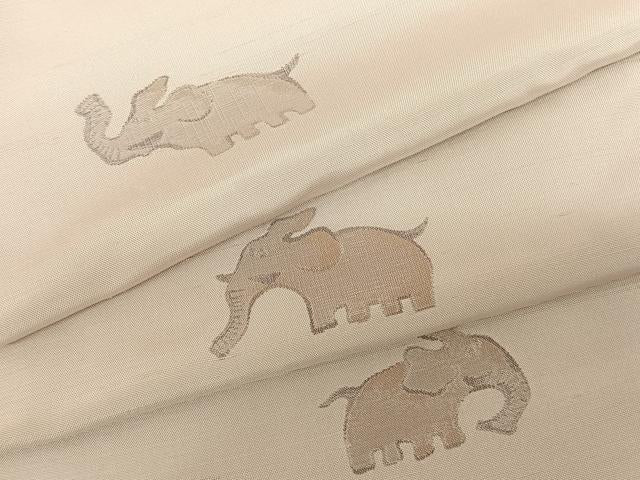 平和屋着物●上質な紬　象　ロング丈　正絹　逸品　AABF0416fy