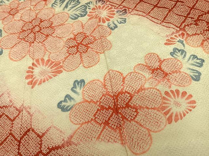 平和屋着物●豪華振袖　総絞り　舞花文　正絹　逸品　AABF0417fy