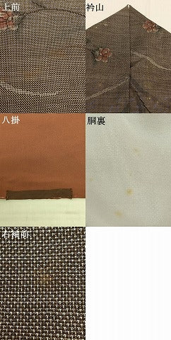 平和屋着物●本場大島紬　カタス7マルキ　枝花文　正絹　逸品　AABF0419fy