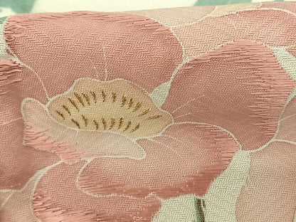 平和屋着物●訪問着　友禅　刺繍　枝花文　金糸　正絹　逸品　AABF0420fy