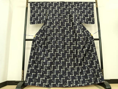 平和屋着物●本場琉球絣　紬　正絹　逸品　AABF0421fy
