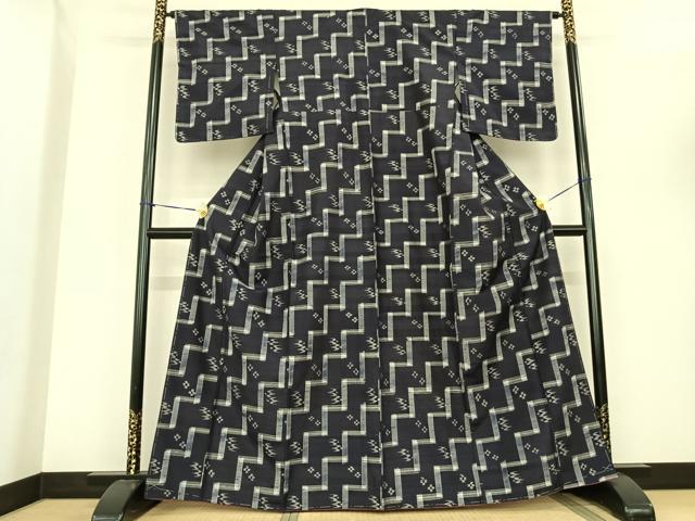 平和屋着物●本場琉球絣　紬　正絹　逸品　AABF0421fy