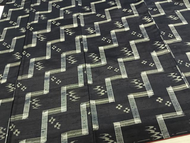 平和屋着物●本場琉球絣　紬　正絹　逸品　AABF0421fy