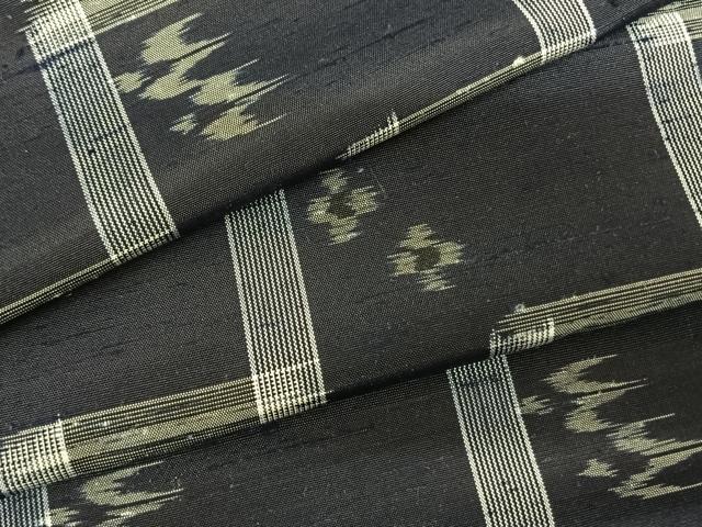 平和屋着物●本場琉球絣　紬　正絹　逸品　AABF0421fy